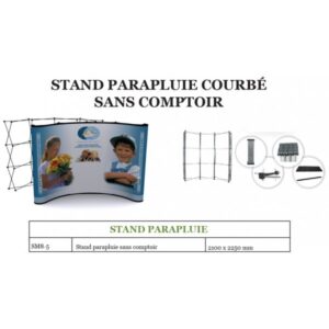 Stand parapluie courbé sans comptoir SM8-5