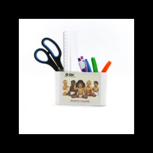 POT A CRAYON AVEC DOUBLE AFFICHEUR VITRES EN PLEXI POUR VISUEL