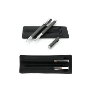 PARURE STYLO A BILLE + STYLO ROLLER EN METAL